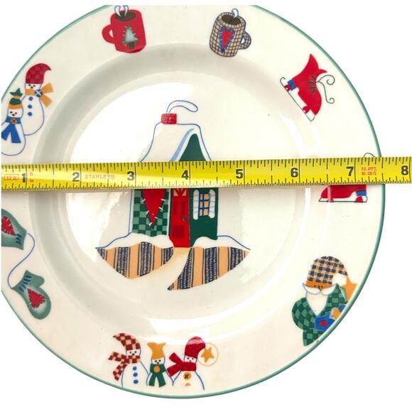 4 Vintage Salad Plates Welcome Winter Christmas Holiday Table By Ro Gregg - Picture 10 of 10